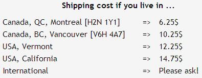 Estimés de coût de livraison