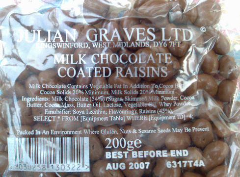 Raisins SQL