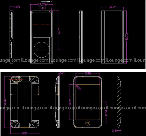Dimensions du futur iPod Nano 3G