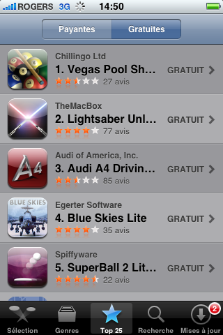 iPhone 3G version 2.1 [Évaluation]