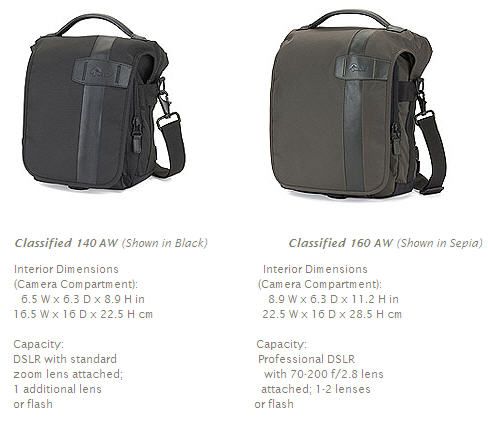 Lowepro Classified :: Nouvelle série de sacs pour photographes professionnels