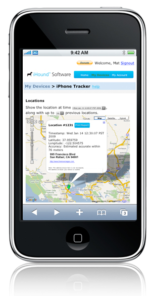 iHound pour iPhone