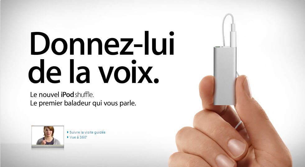 iPod Shuffle avec VoiceOver
