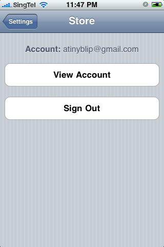 App Store et compte iTunes 3.0b4 3