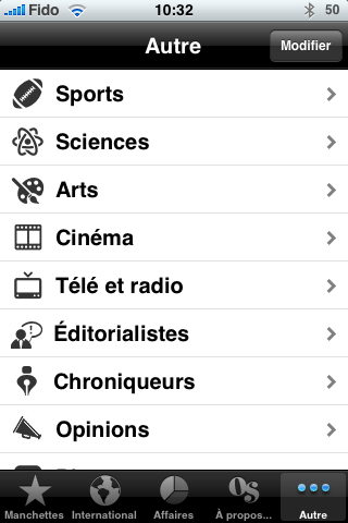 Cyberpresse sur votre iPhone