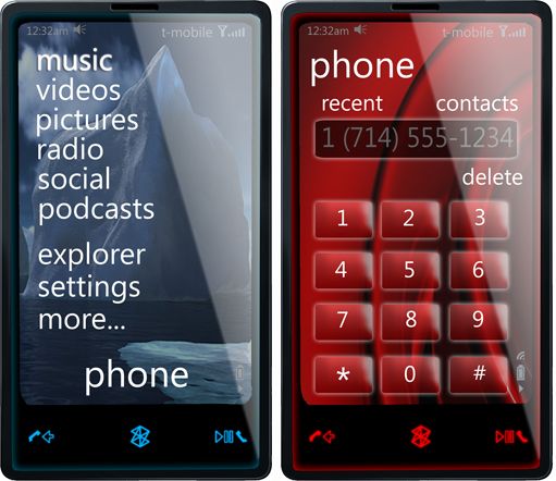 Représentation artistique d&rsquo;un Zune Phone