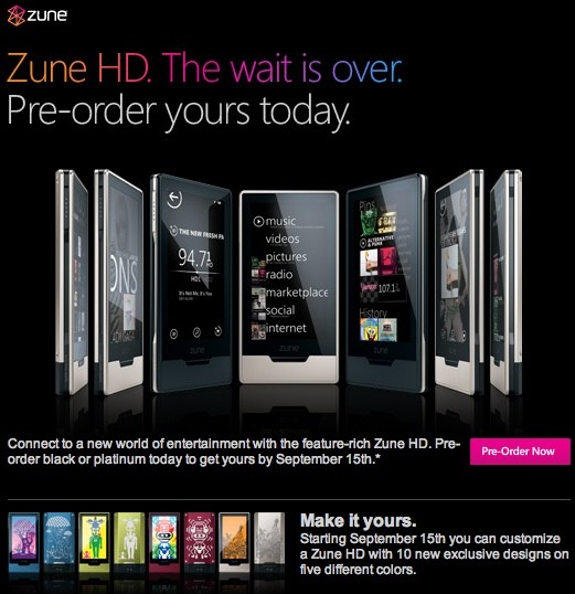 Zune HD Pré-commande