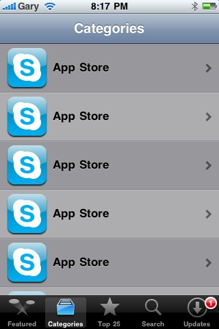 AppStore Bug de Skype