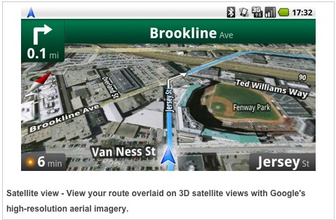 Motorola Droid avec Google Navigation