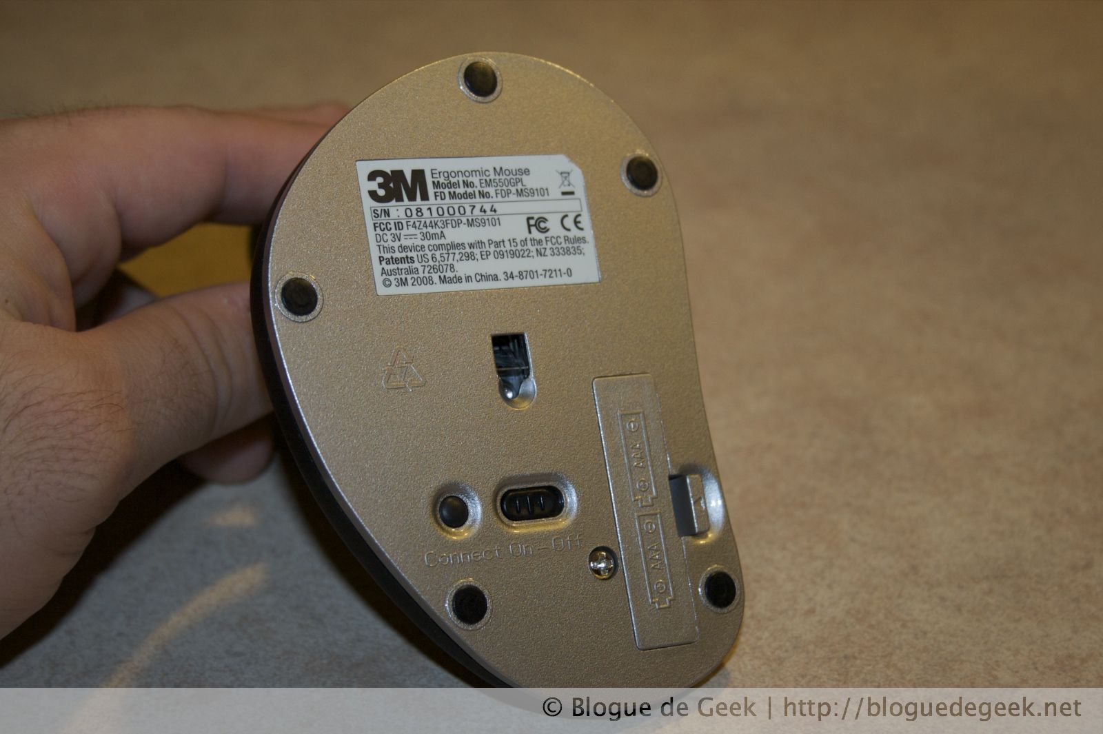 Souris ergonomique optique 3M