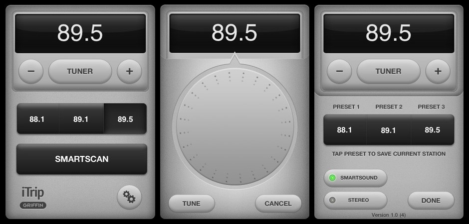 Griffin iTrip avec support App