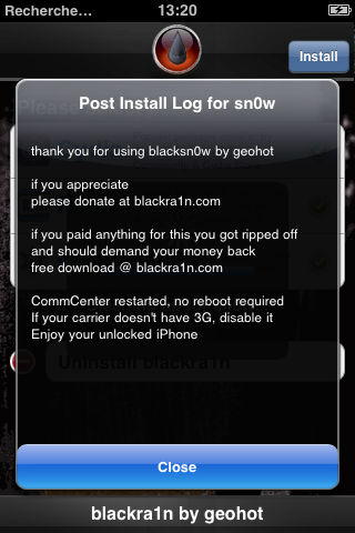blackra1n pour iPhone 3G Tutorial