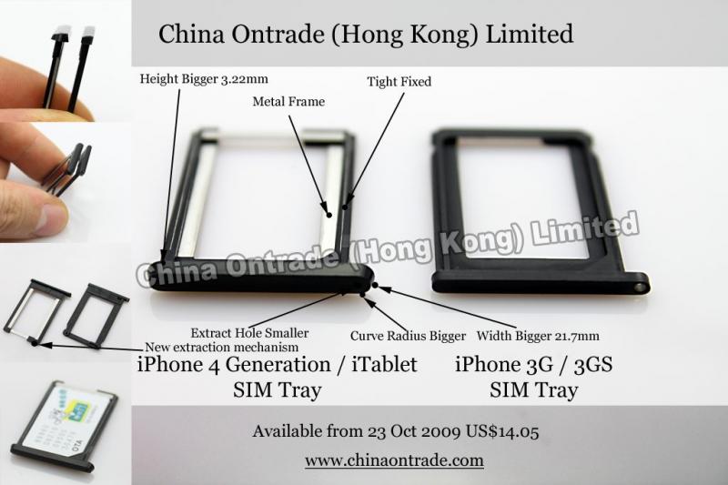 Support carte SIM iPhone 4G Apple Slate