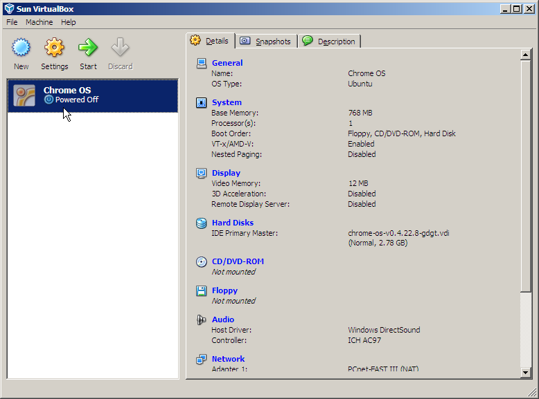 Chrome OS sous VirtualBox