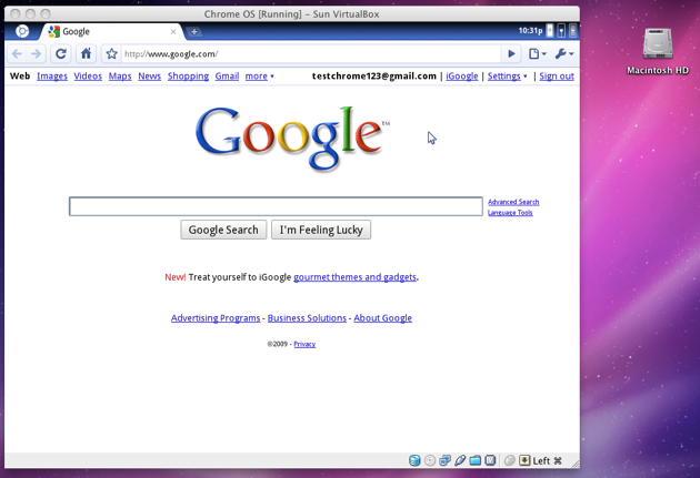 Chrome OS sous VirtualBox