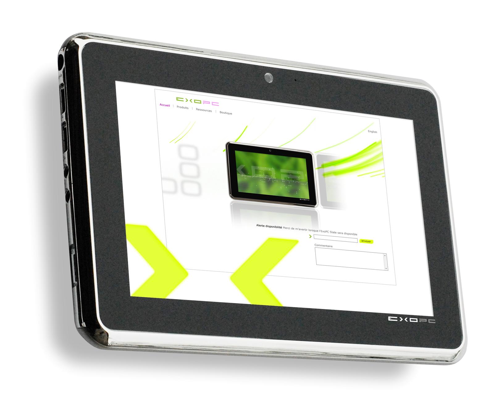 ExoPC Slate, nouveau site, nouveaux détails