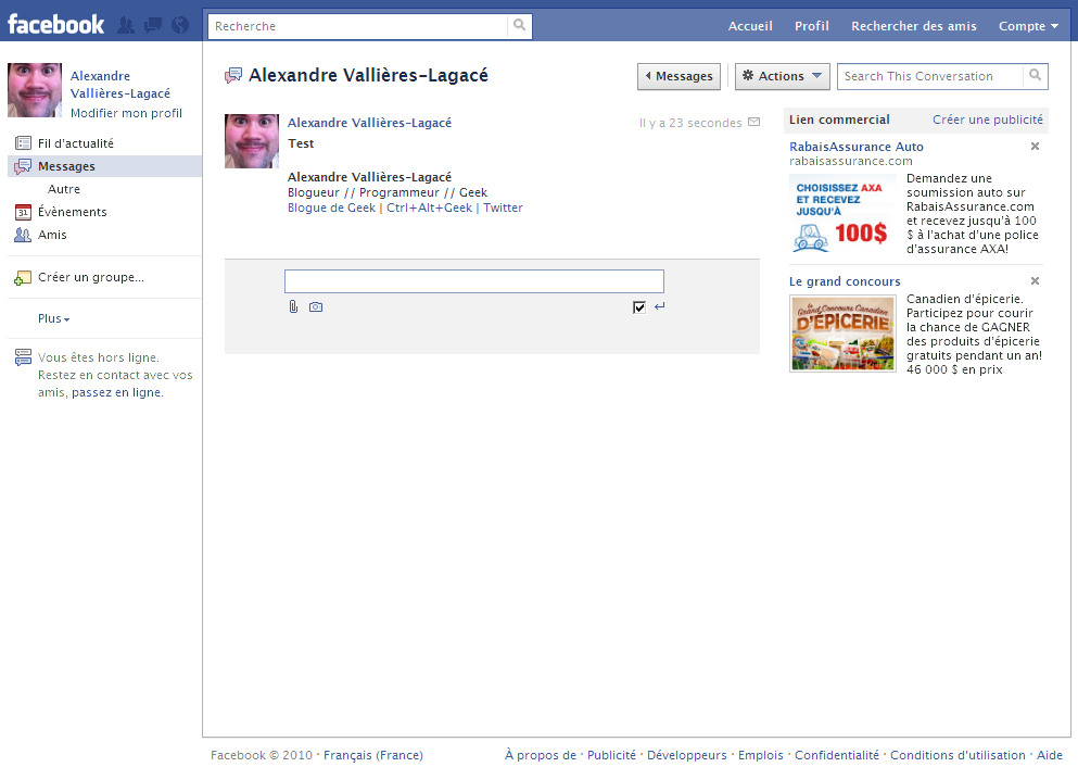La nouvelle messagerie Facebook en images