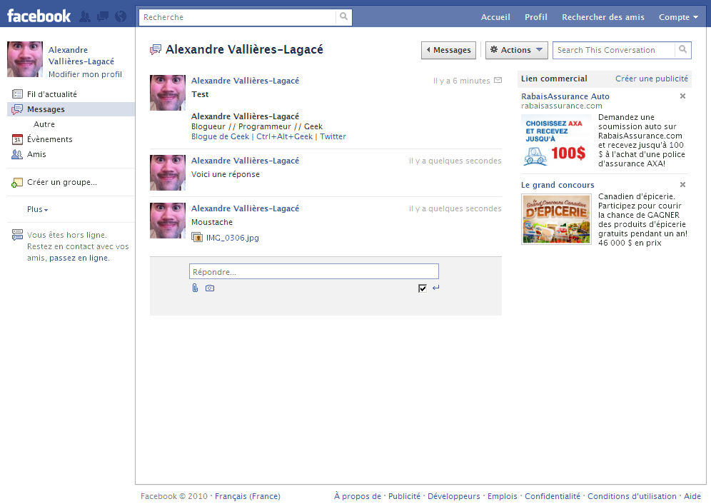 La nouvelle messagerie Facebook en images