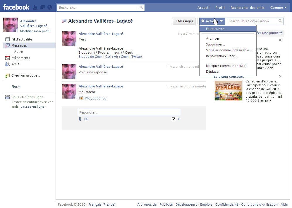 La nouvelle messagerie Facebook en images