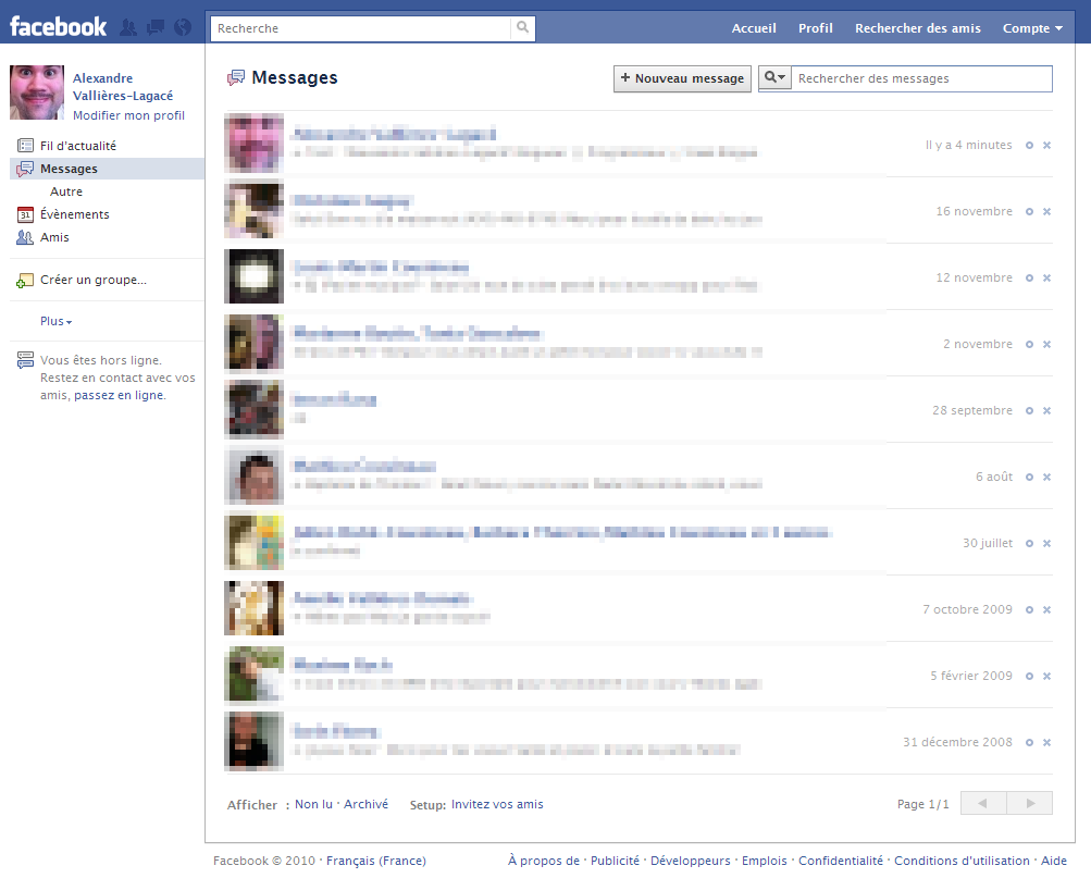 La nouvelle messagerie Facebook en images