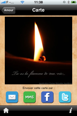 Carte de souhait de Noël sur iPhone