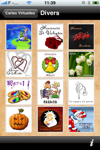 Carte de souhait de Noël sur iPhone