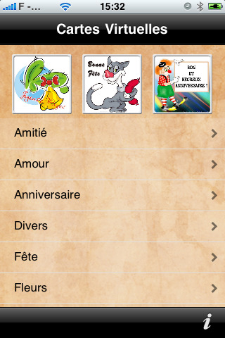 Carte de souhait de Noël sur iPhone