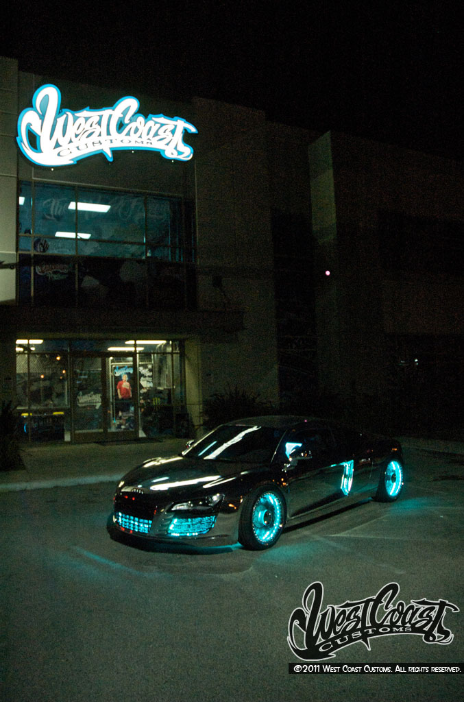 Une Audi R8 à la TRON:Legacy!