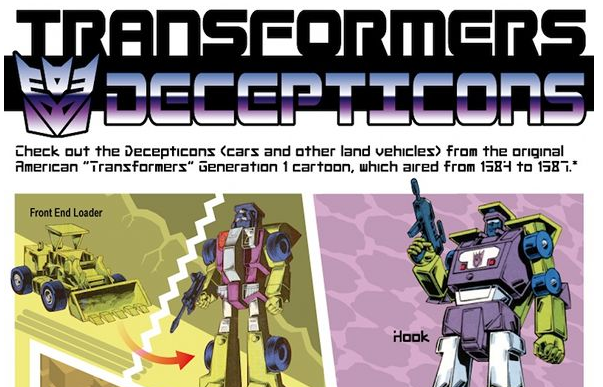 Les véhicules des Decepticons, la série originale!