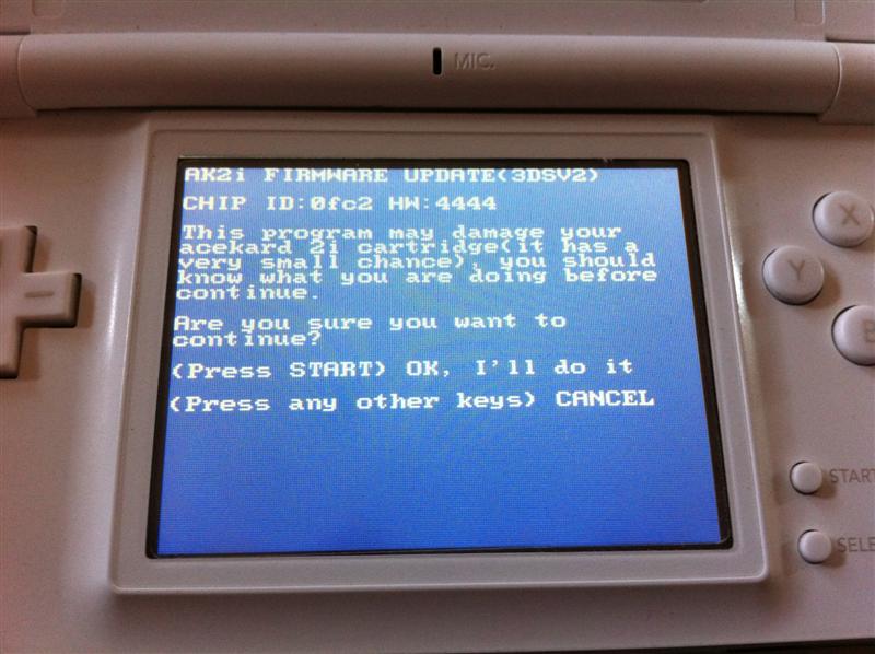 Micrologiciel Acekard 2i DSi 1.4.2 et 3DS 2.0 [Mise à jour]