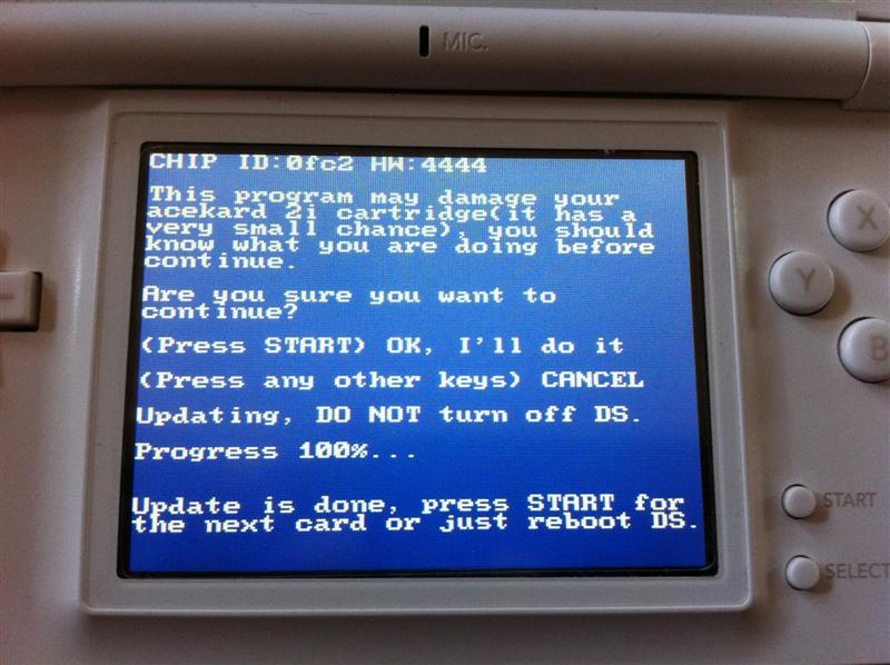 Micrologiciel Acekard 2i DSi 1.4.2 et 3DS 2.0 [Mise à jour]