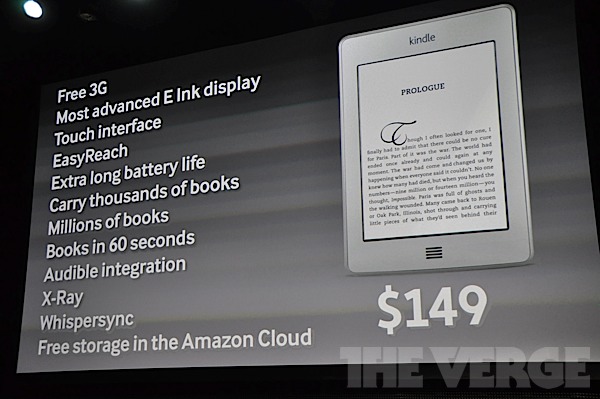 Tous les détails des Kindle, Kindle Touch et Kindle Fire
