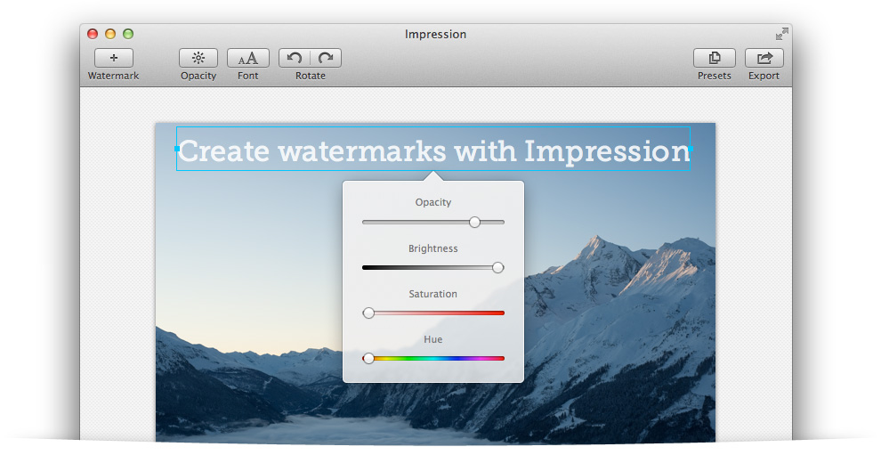 Impression 2.0 pour Mac OS X est disponible