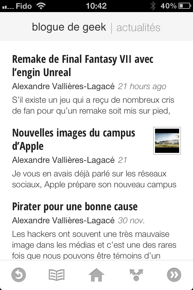 Google Currents est lancé et le Blogue de Geek y est!