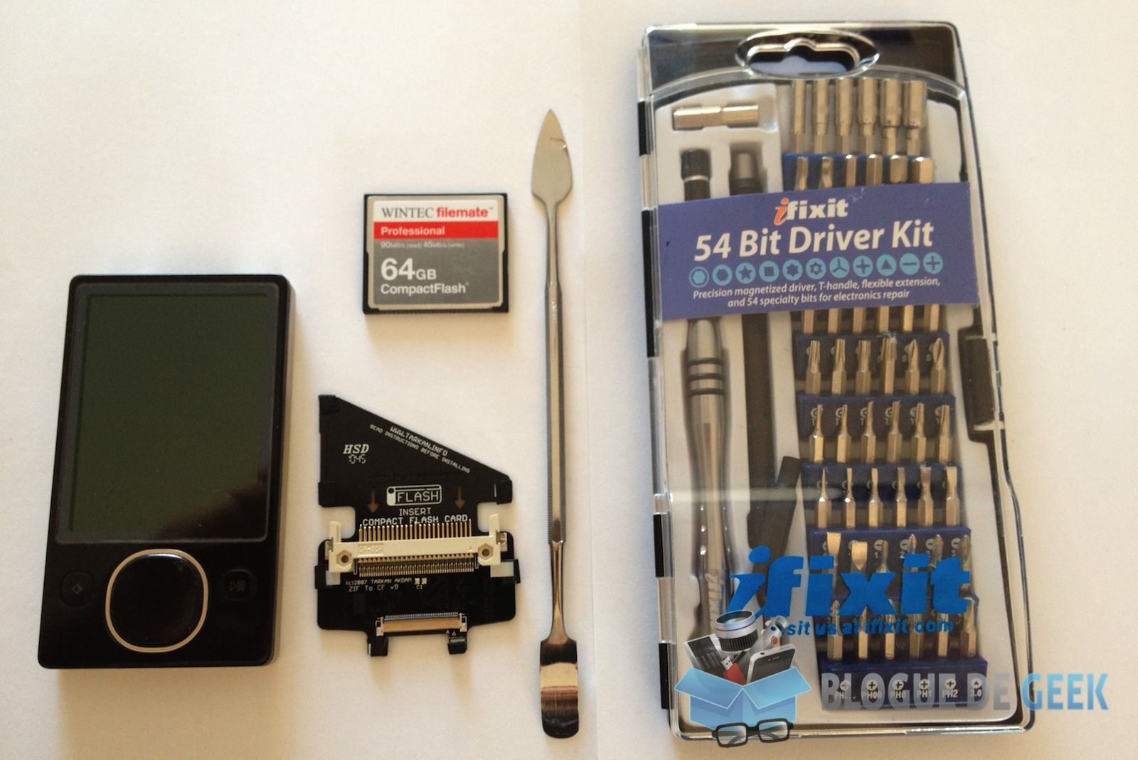 Remplacer le disque de son Zune ou iPod par une carte CompactFlash [Tutoriel]