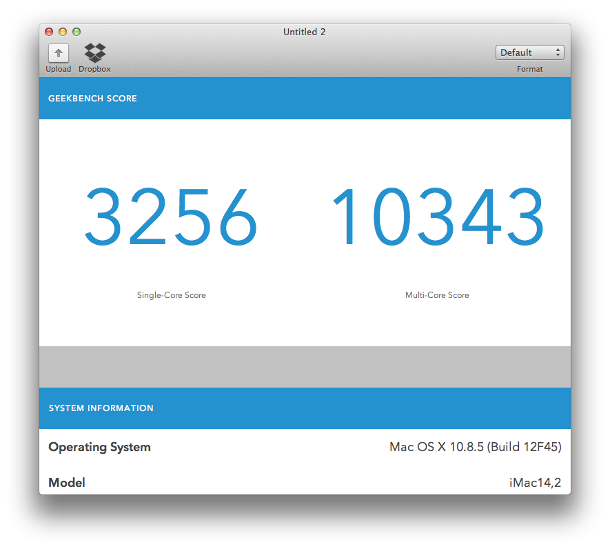 iMac 27" GeekBench