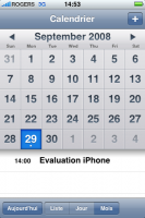 iPhone Calendrier