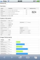 GeekBench sous iOS - iPhone 4S
